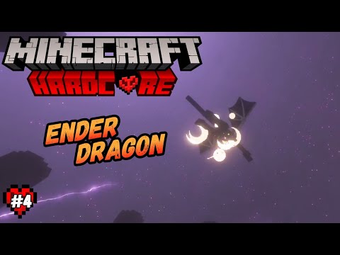 I Defeated the Ender Dragon!  MINECRAFT SURVIVAL HARDCORE #4