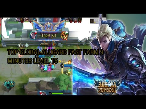 TOP GLOBAL 11 ALUCARD FAST FARM 9 MINUTES LEVEL MAX BY NIGHT!