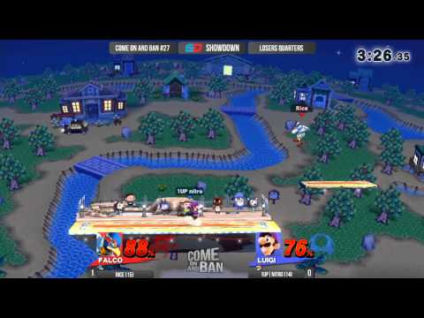 Come on and Ban #27 - Losers Quarters: Rice (Falco) vs 1UP|Nitro (Luigi)