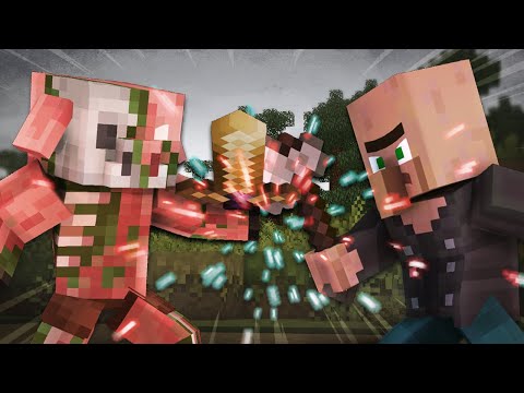 Piglin Life 10 - Pillager And Zombified Piglin | Minecraft Animation