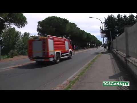 2017-07-15 PRATO - INCENDIO ALLA STAZIONE ELETTRICA DI VIALE GALILEI