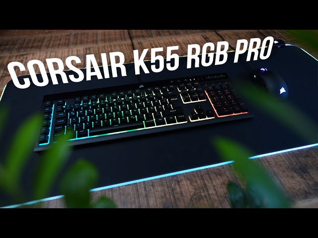 Vídeo relacionado con Corsair K55 RGB Pro Membrana Teclado para Juegos con Cable, IP42, Resistente al Polvo y a los derrames, 6 Teclas Macro con integración Elgato, Compatible con iCUE, QWERTY UK, PC, Mac, Xbox, Color