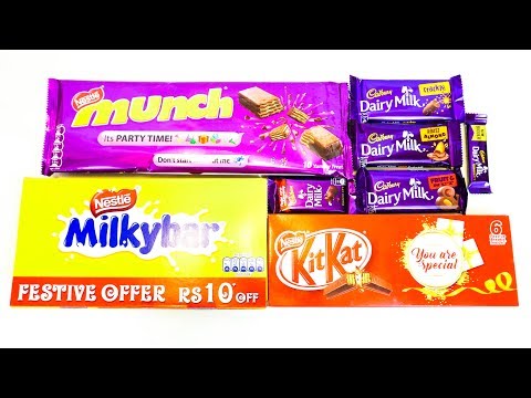 Diary milk vs milkybar vs munch vs kitkat