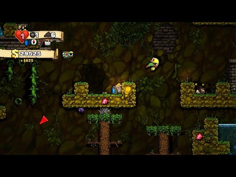 Spelunky - New Character, Ice Cave Unlock And Alien Fight