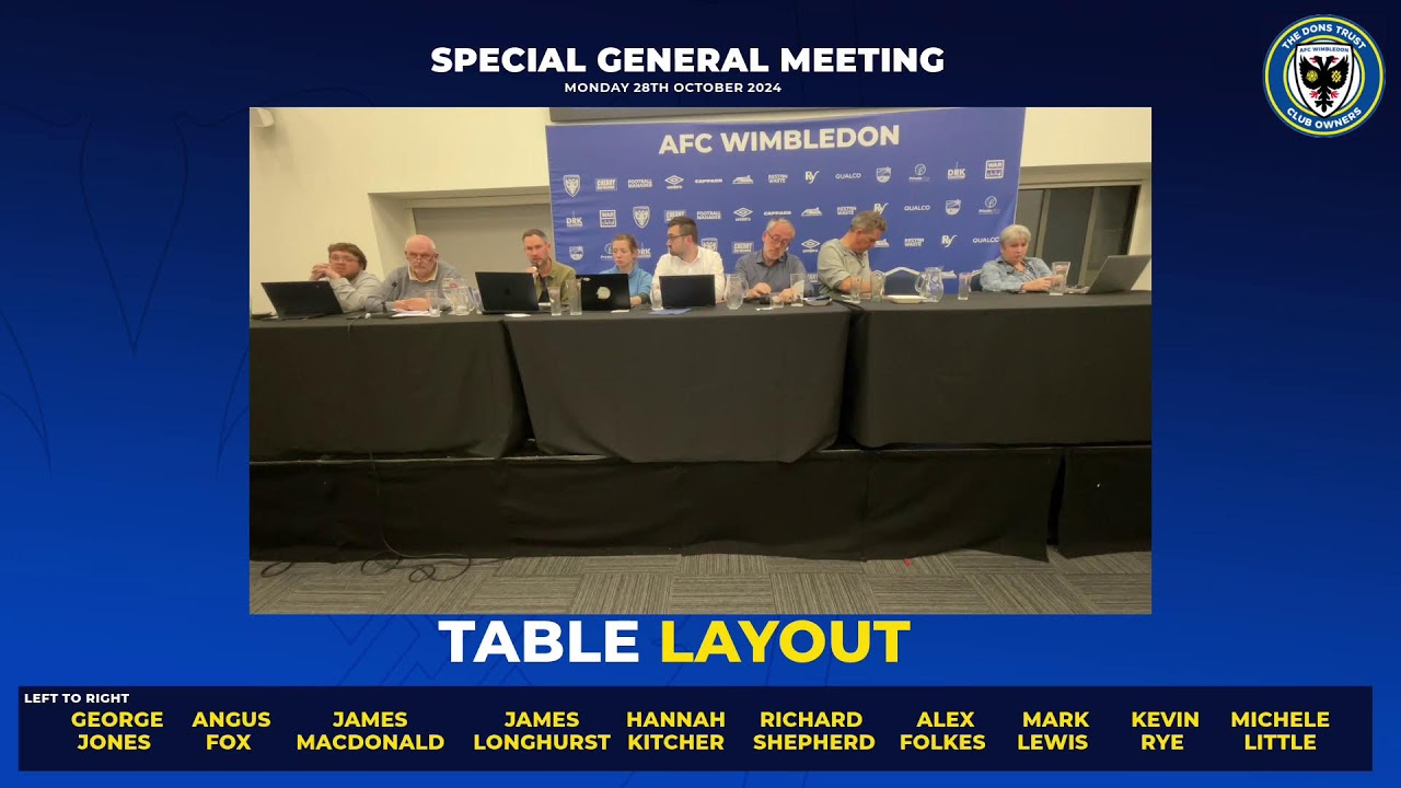 Special General Meeting | Monday 28th October 2024