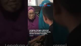 VIRAL! Nenek 80 Tahun Rayakan Ulang Tahun Bareng Teman Sabaya, Dekorasi Anak-anak