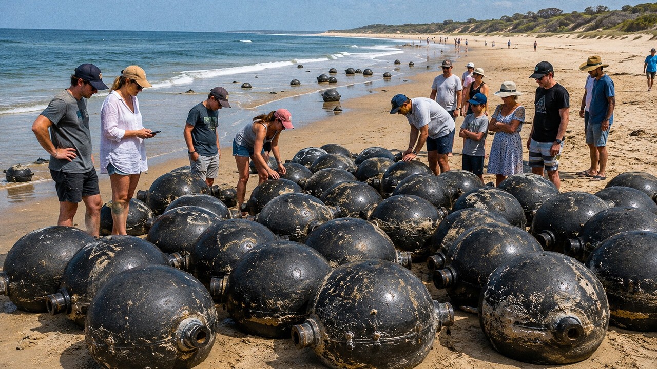 Mysterious Metal Spheres Washed Ashore on an Australian Beach