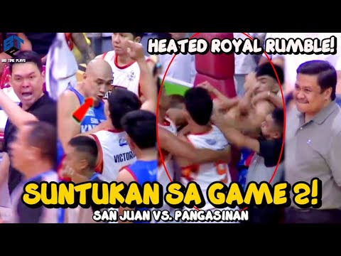 GULO AT SUNTUKAN SA GAME 2 NG SAN JUAN VS. PANGASINAN! NAUWI SA MATINDENG ROYAL RUMBLE ANG LABAN!