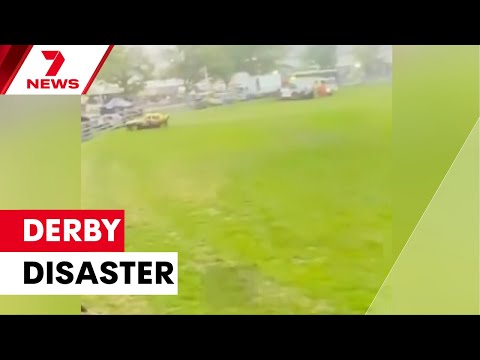 Demolition derby ploughs into the crowd in Walcha | 7NEWS