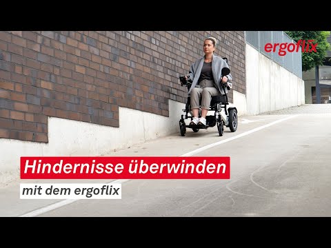 Hindernisse überwinden mit dem faltbaren Elektrorollstuhl von ergoflix