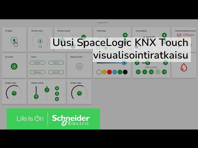 schneider electric Display module knx spacelogic knx touch ip 7 bl