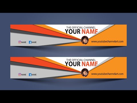 How to Create Modern YouTube Channel Art Professional YouTube Banner in Photoshop Vertex Graphic