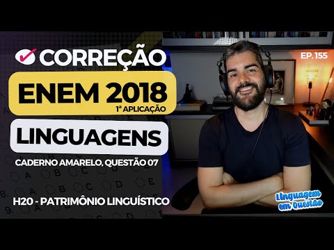 ENEM 2018 1ª aplicação: Fachada de supermercado (H20 | Patrimônio linguístico | Amarelo, 07) #155