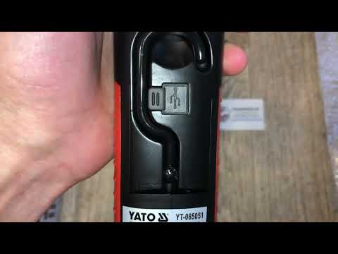 Переносний світлодіодний світильник YATO 30/7 LED, акумулятор 3,7V, зарядка 220/12V