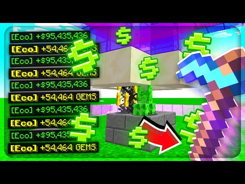 *NEW* WAY TO GET INSANELY RICH IN SECONDS in Minecraft SKYBLOCK | Minecraft Skyblock Server #21