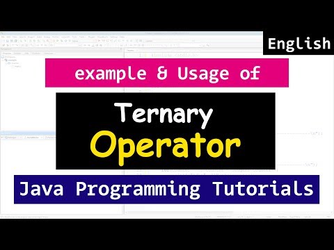 Ternary Opeartor in Java Programming Video Tutorials For Beginners