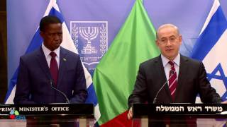 PM Netanyahu Meets President of Zambia Edgar Chagwa Lungu