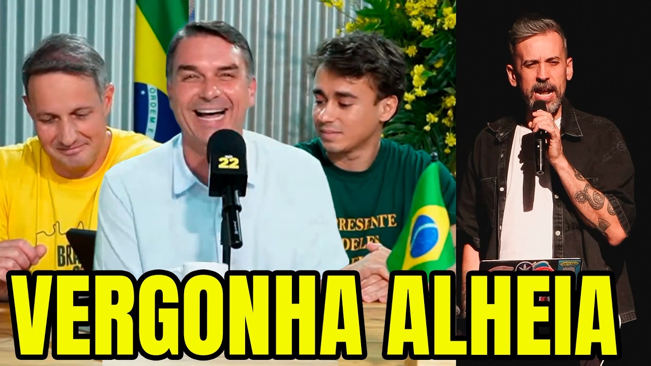 FLÁVIO BOLSONARO TENTA FAZER PIADA E PASSA VERGONHA - Murilo Moraes no Show do React