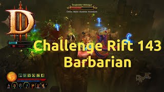 Diablo 3 - Challenge Rift - Challenge 143 - Barbarian - Complete
