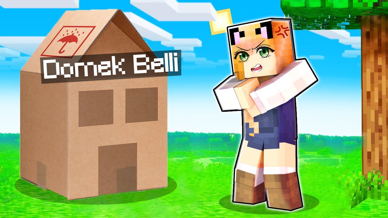 DOM Z KARTONU PRANK NA BELLI w Minecraft! | Vito i Bella