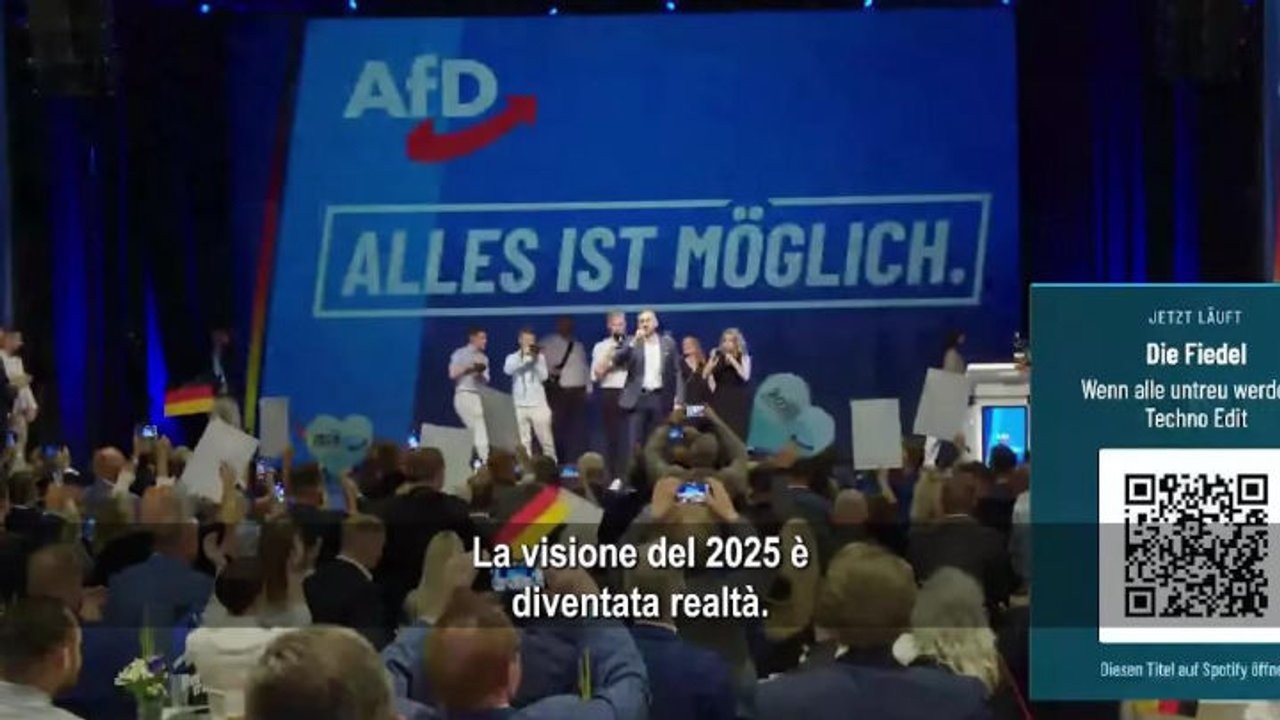 Elezioni in Germania, Siegmund (Afd): Abbiamo fatto la storia ci stiamo riprendendo il Paese