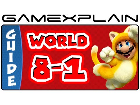 Super Mario 3D World - World 8-1 Green Stars & Stamp Locations Guide & Walkthrough