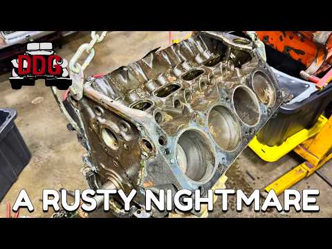 The Flooded 360 - 1970 Dodge Dart Swinger Mopar LA Engine Removal, Teardown, Part ID, And Much More