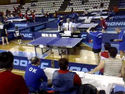 ~POL~GEWERT,  POWROZNIAK, cls 10 vs ~FRA~Bellais, cls 9, Bouvais, cls 9, set 3