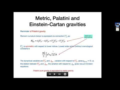 Einstein-Cartan gravity  (Prof.  Mikhail Shaposhnikov)