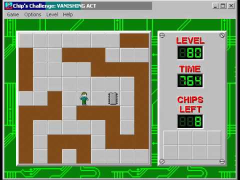 Chip's Challenge 1 Level 80 (Vanishing Act) - 733 seconds