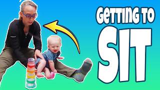 Baby Not Getting Into Sitting? Try This Prone-to-Sit Trick 👶🏻💪🏼 | Torticollis PT #69
