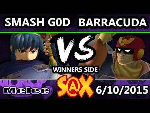 S@X 101 - Smash God (Marth) Vs. Barracuda (Captain Falcon) SSBM Tournament - Smash Melee