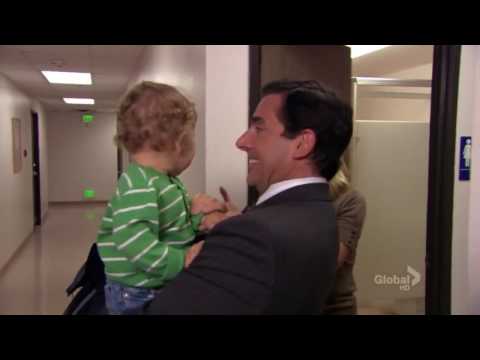 Michael Scott- the office baby holding + baby president scene