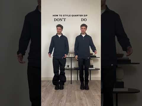 HOW TO STYLE THE POPULAR QUARTER ZIP SWEATER 😱 Save for later for #shorts about #menswear & #style