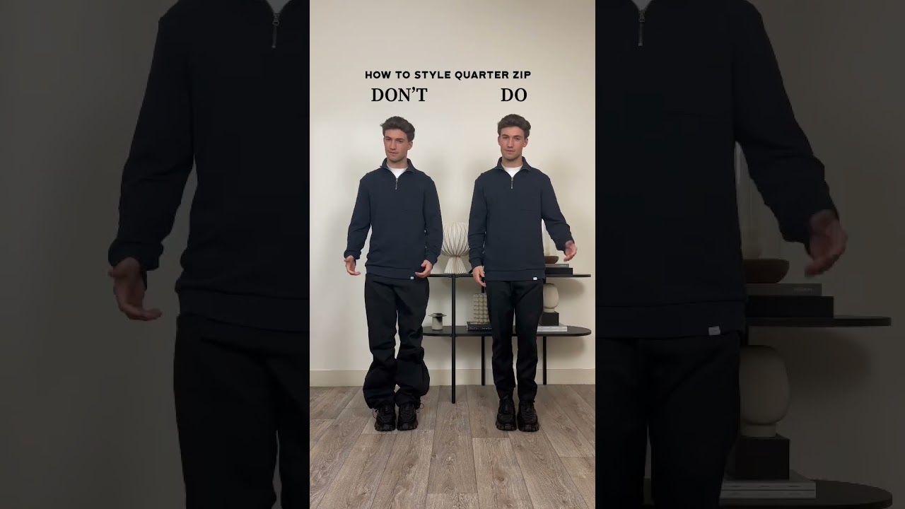 HOW TO STYLE THE POPULAR QUARTER ZIP SWEATER 😱 Save for later for #shorts about #menswear & #style