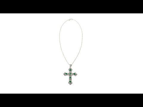 Nicky Butler Celtic Multigem Heart Cross Pendant