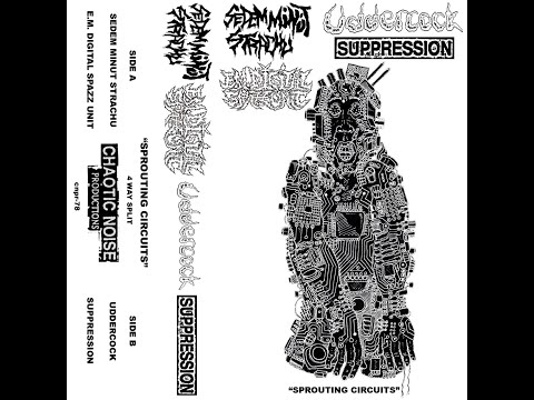 SEDEM MINÚT STRACHU / E.M. DIGITAL SPAZZ UNIT / UDDERCOCK / SUPPRESSION - 4way Split Tape (2020)