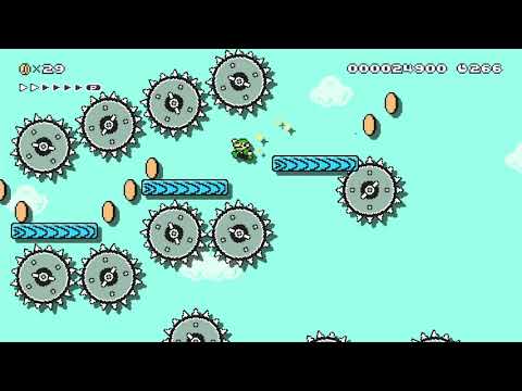 青リフトの乗り継ぎアスレチック by フランS  zZ - Super Mario Maker 2 - No Commentary 1cb 022020