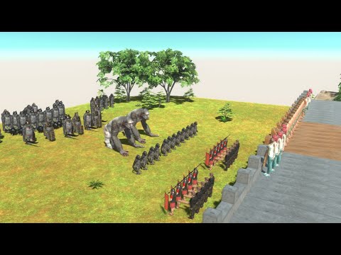 Ape Army vs Human Army Animal Revolt Battle Simulator