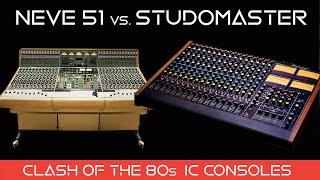 Video thumbnail for Neve 51 vs. Studiomaster 16 into 4  part 1 - Clash of the 80s IC Consoles by Jamie Durrant