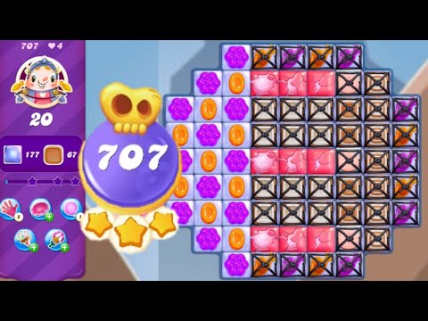 Candy Crush Saga Level 707 || Hard Level || No Boosters || 3 Stars 🌟🌟 🌟