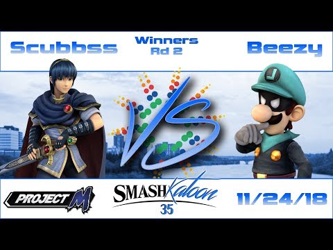 Scubbss (Marth) vs. Beezy (Luigi) - Winners Rd 2 - Smashkatoon 35