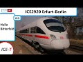 Erfurt Berlin ICE2920 ICE T II BR415 Führerstandsmitfahrt Cabride