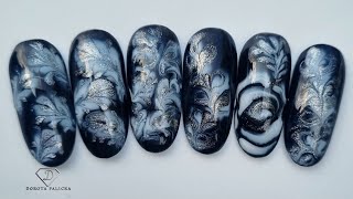 Blooming gel simple nail art for beginners. Autumn Blooming gel nail art tutorial 