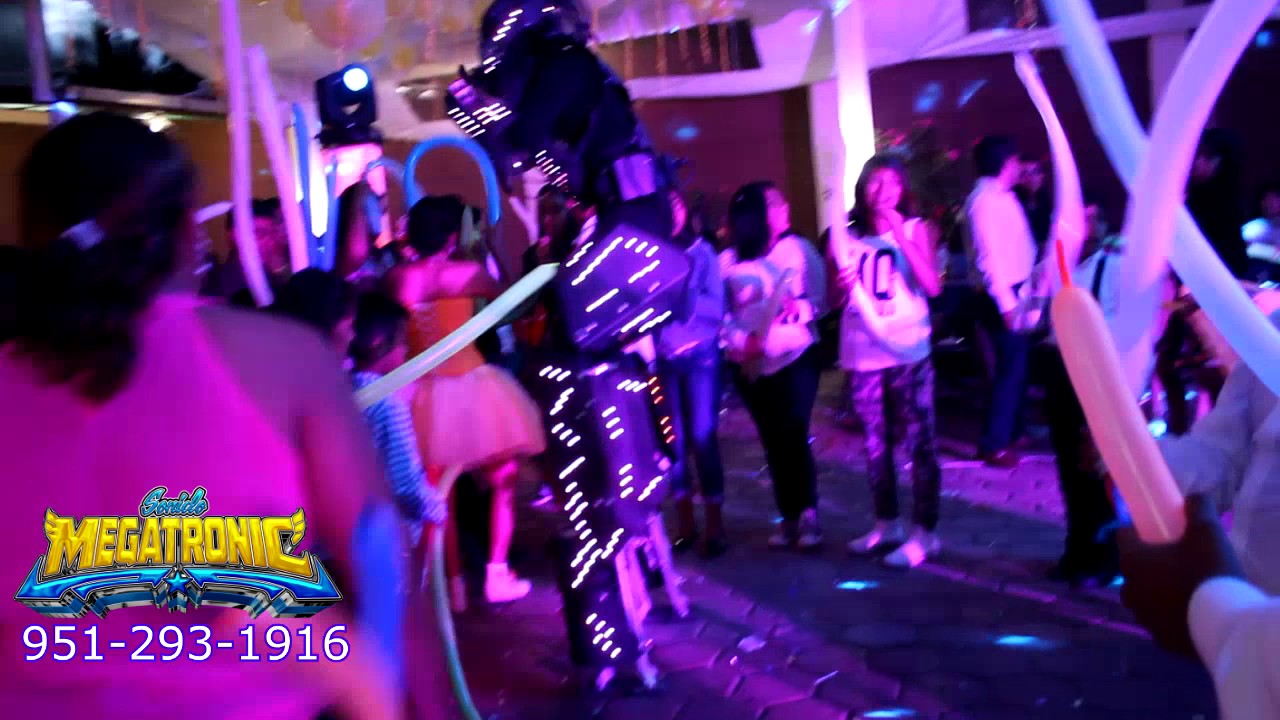Luz y Sonido Megatronic Show de Robot de LEDS en la Raya