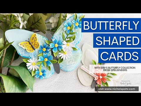 Butterfly Shaped Cards (Spellbinders Bibi's Butterflies Collection)