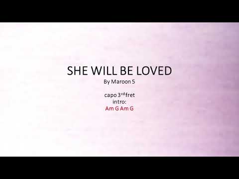 She Will Be Loved Chords (Acoustic version) - Maroon 5