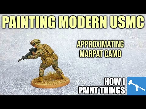 Painting Simple Camouflage - MARPAT in Miniature [How I Paint Things]