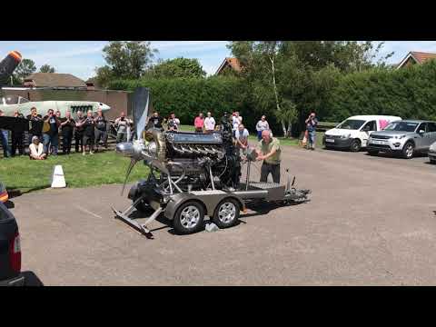 Merlin Engine run, Kent Battle of Britain Museum,  Hawkinge,  18 July 2020.