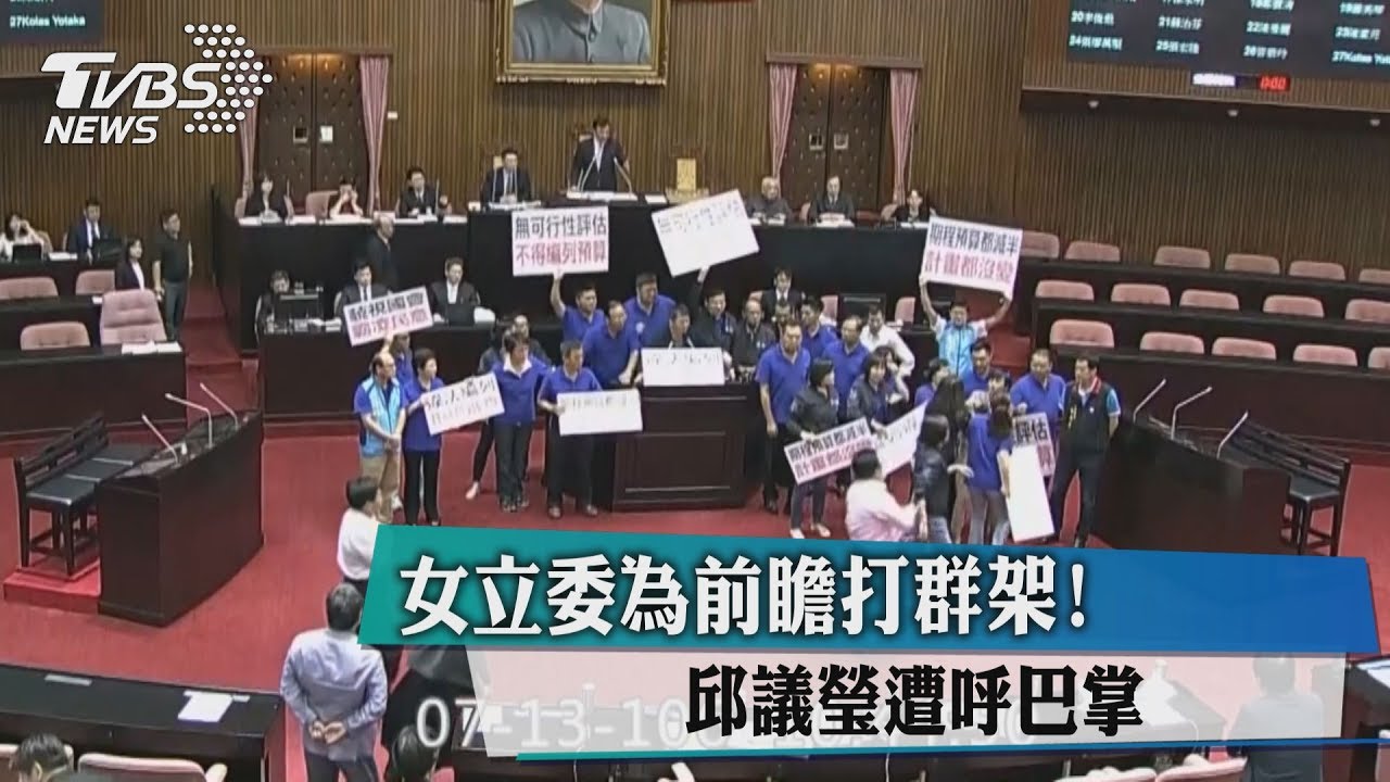 女立委為前瞻打群架　邱議瑩遭呼巴掌